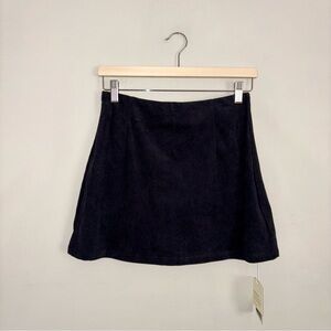 HALARA Black Corduroy Mini Skirt Sz S